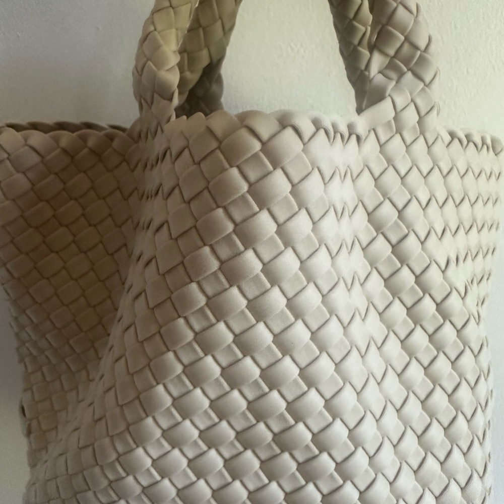 Naghedi Cream Woven Tote Bag - Size Small - Picture 6 of 11